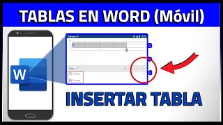 📱INSERTAR TABLA EN WORD desde el CELULAR  WORD MÓVIL Crear Tablas [upl. by Jenica]