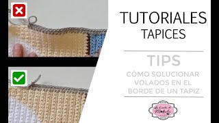 🍀 Cómo EVITAR o SOLUCIONAR los VOLADOS u ONDAS en el borde de un TAPIZ a CROCHET [upl. by Noivax]