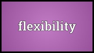 Flexibility Meaning [upl. by Nnylarac610]