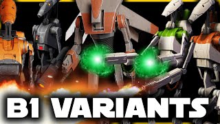 All 25 B1 Droid Variants Plasma Giants AntiAir Assassin and more [upl. by Sakul]