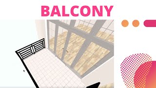 2 ways to create a balcony in Room Planner  Tutorial [upl. by Ydnerb]