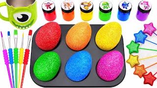 Satisfying Video Rainbow Mixing All Lollipop amp Color EGGS From Rainbow Magic Candy Cutting ASMR [upl. by Ruprecht]