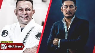 MMA News Latest Renzo Gracie surprises Chatri Sityodtong at ONE 168 by promoting him to a blac [upl. by Gerlac]