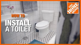 How to Install a Toilet  The Home Depot [upl. by Iv]