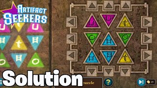 Artifact Seekers  Mini Game Puzzle 39 colored triangles  Solution [upl. by Leirua]