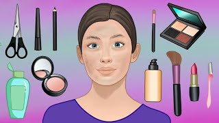 ASMR beauty makeup transformation  stop motion makeover  Asmr animation [upl. by Yenaled]