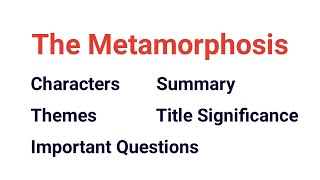 The Metamorphosis by Franz Kafka Summary Urdu Hindi [upl. by Laughton]