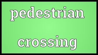 Pedestrian crossing Meaning [upl. by Ireland]