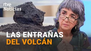 ANALIZAMOS LAVA extraída de las coladas del VOLCÁN de LA PALMA  RTVE Noticias [upl. by Anaicilef]