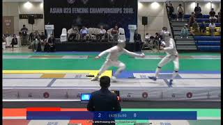 Asian U23 Fencing Championship 2019 MS Final SRINUALNAD Voragun THA VS DO Gyeongdong KOR [upl. by Oliva39]