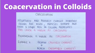 Coacervation in colloidal solution  colloidal dispersion physical pharmaceutics [upl. by Inoek]