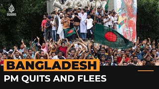 Celebrations across Bangladesh as PM resigns  Al Jazeera Newsfeed [upl. by Ezzo]