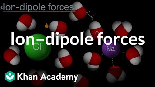 Ion–dipole forces  Intermolecular forces and properties  AP Chemistry  Khan Academy [upl. by Ennaeirrac]