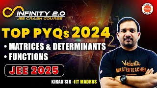 Top PYQs Matrices amp Determinants Functions  One Shot  intermediate  JEE 2025 AP amp TS Kiran Sir [upl. by Boswell]