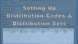 Accpac 287 Training v56 60 Distribution Codes and Sets [upl. by Beckerman]