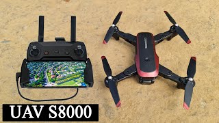 পানির দামে  UAV S8000 Dual Camera Drone Unboxing  Flying Video Test  Water Prices [upl. by Selby]