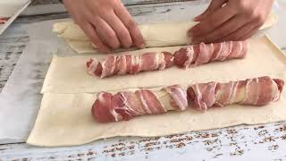 Rustici con wurstel edamer e bacon [upl. by Malinde]