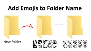 How to Add Emojis to Folder Name In Windows [upl. by Dnalram357]