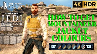 How to Get Mountaineer Jacket Colours STAR WARS Jedi Survivor Mountaineer Outfits Colors Location [upl. by Amehsyt]