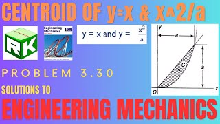 Engineering Mechanics Problem 330 Timoshenko Centroid Center of Gravity yx [upl. by Yebba]