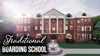 Bloxburg Speedbuild Traditional Boarding School with dorms  Exterior [upl. by Zuleika]