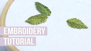 How to embroider leaves [upl. by Tound]