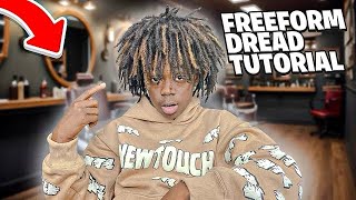 HOW TO GET FREEFORMAFRO DREADS TUTORIAL VERY EASY [upl. by Chi]