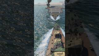 Crucero Japones se enfrenta a portaaviones Forrestal No Real battleship naval warthunder [upl. by Keelby799]