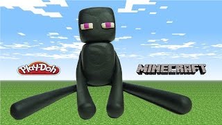 Playdoh Minecraft Enderman  How to make with Play Doh [upl. by Yasnil803]