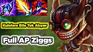 Kulelere Bile Tek Atan Rakip Sinir Eden Ziggs Durmadan Bomba Atıyor Wild Rift [upl. by Zorana]