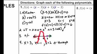 55 DAY 2 Graphing polynomials precalculus [upl. by Noral277]