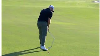 Tyrrell Hatton snaps club in half as Sky Sports commentator goes in on angry golfer [upl. by Ahsiekin]