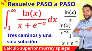 INTEGRALES IMPROPIAS de PRIMERA ESPECIE por CRITERIO DEL COCIENTE [upl. by Subir]