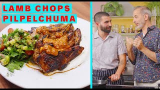 Lamb chops with pilpelchuma butter tahini yoghurt and herb salad  Ottolenghi Test Kitchen [upl. by Tezzil]