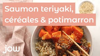 Recette Saumon teriyaki céréales amp potimarron [upl. by Ssilem]