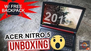 Acer Nitro 5 Ryzen 5 Unboxing 2019 [upl. by Antonino]