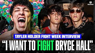 “I want to FIGHT Bryce Hall”  Tayler Holder ahead of making his Misfits debut 😤 [upl. by Ilana]