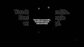 You define your own life  inspirationalquotes successsigma quotes [upl. by Otsirave]