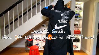 Jacket GRAIL Nike Off White Mercurial NRG Trench Coat Unboxing [upl. by Ardnaed]