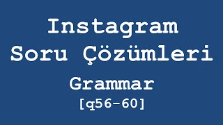 YDSYÖKDİLYDT Gramer Soru Çözümleri  12 q56q60 [upl. by Jerad]