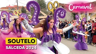 🎉 Comparsa Do BORRALLIÑO de SOUTELO  Salceda de Caselas 🥳  CARNAVAL de Salceda 2024 🎭 [upl. by Annaeg]