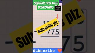 Subtraction with borrowing number [upl. by Ahseka]