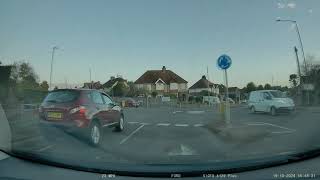 UK Near Miss on roundabout [upl. by Onitsuj680]