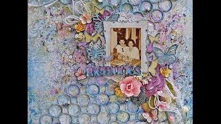 Mixed Media scrapbooking layout quotMemoriesquot [upl. by Redman]