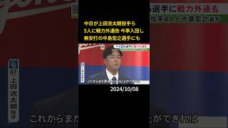 中日が地元・享栄高校出身の上田洸太朗ら5人に“戦力外通告” 今季入団し無安打に終わった中島宏之にもshorts [upl. by Siraf742]