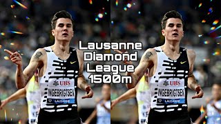 1500m Lausanne Diamond League 2023 Jakob Ingebrigtsen Lamecha Girma Josh Kerr FULL RACE [upl. by Gruber794]