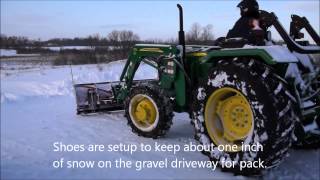 John Deere 5055e Snowplowing with our Boss Plow [upl. by Aicenet]