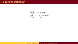 BA 43  Linear Growth Recursion and Slope [upl. by Alletniuq]