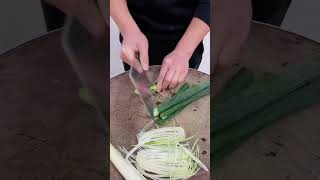 Big Green Onion cutting trick  Chinese style  shorts vairalvideo chefsufiyan [upl. by Rina]