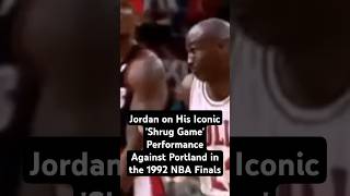 Jordan on His Iconic Shrug Game Performance Against Portland in the 1992 NBA Finals shorts [upl. by Ravid779]